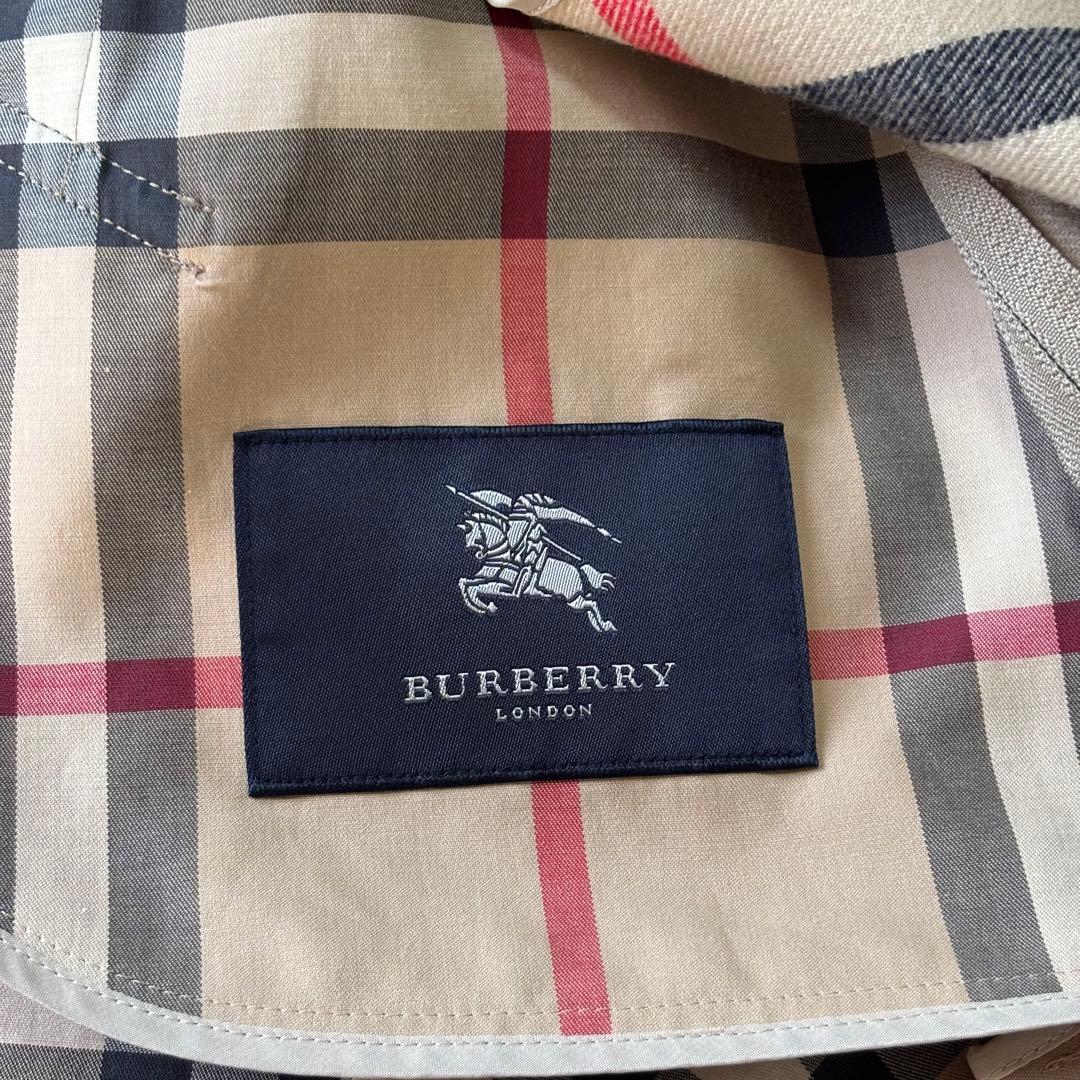 【美品】バーバリー バルカラーコート ライナー付き メガチェック 三陽商会 L
