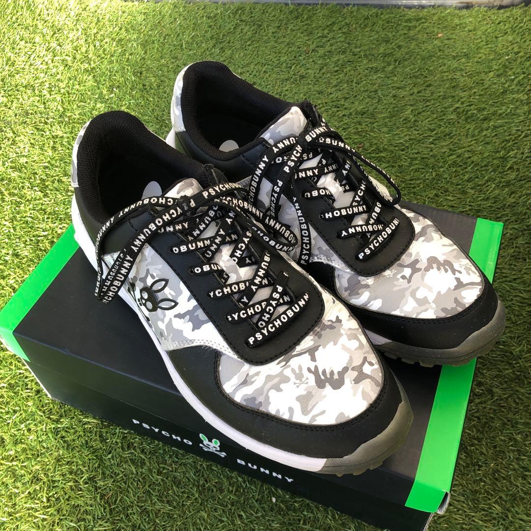 PSYCHO BUNNY カモフラージュ ゴルフスニーカーサイズ27.5cm