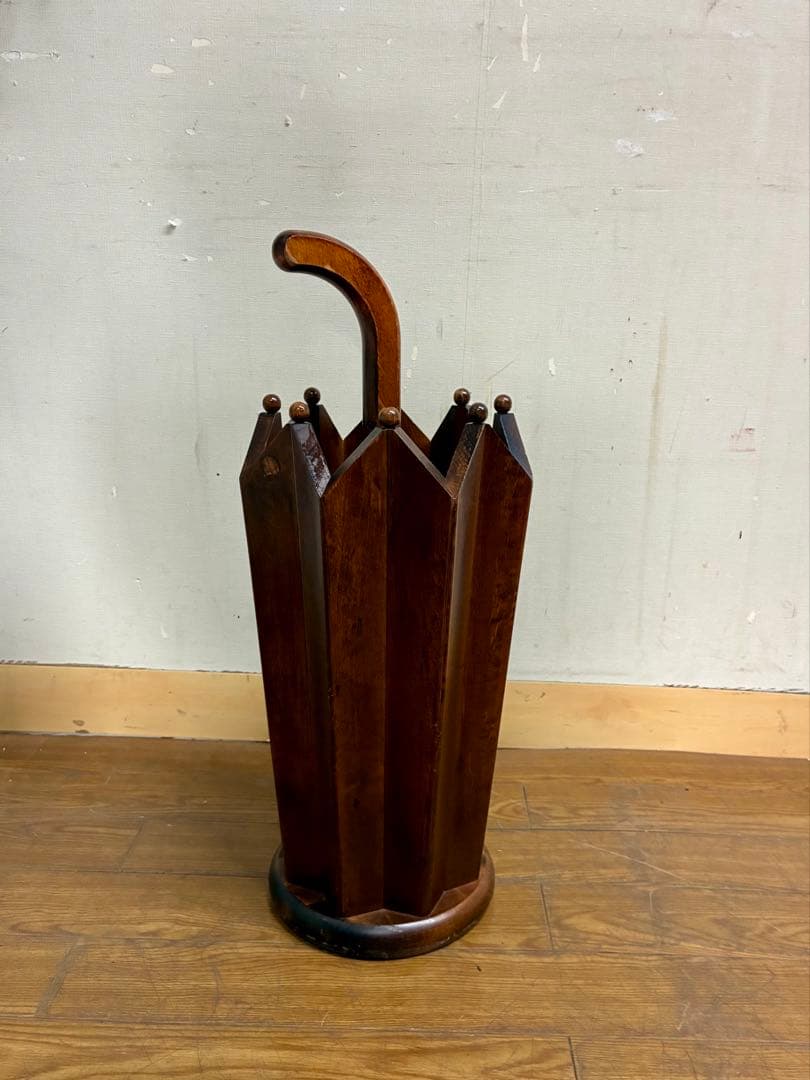 管392☆イタリア製☆ ガリンベルティ ☆木製☆アンブレラスタンド☆傘立て