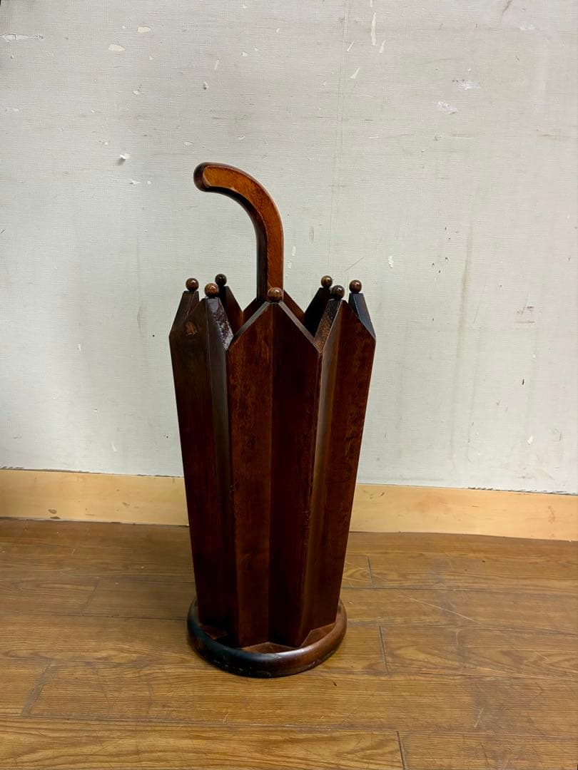 管392☆イタリア製☆ ガリンベルティ ☆木製☆アンブレラスタンド☆傘立て