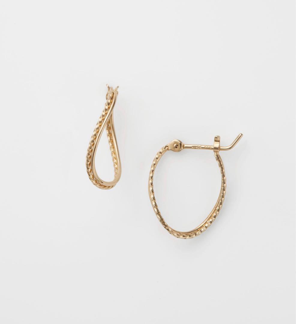 アガット agete K18 フープ ピアス