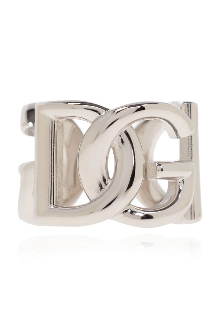 DOLCE&GABBANA シルバー DG ロゴ リング サイズ: 9