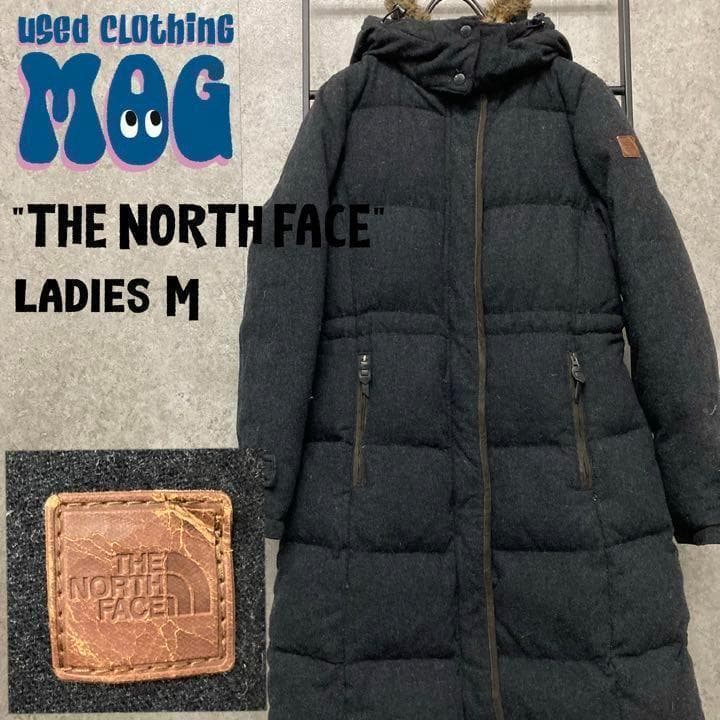 《US古着》ノースフェイス ダウンコート/ジャケット ロング丈 ロゴ刺繍