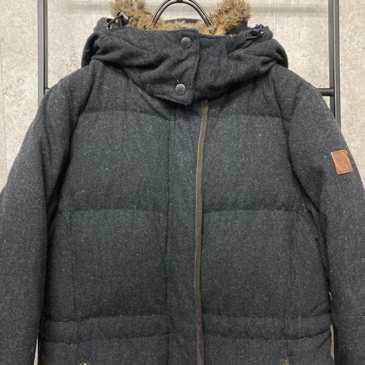 《US古着》ノースフェイス ダウンコート/ジャケット ロング丈 ロゴ刺繍