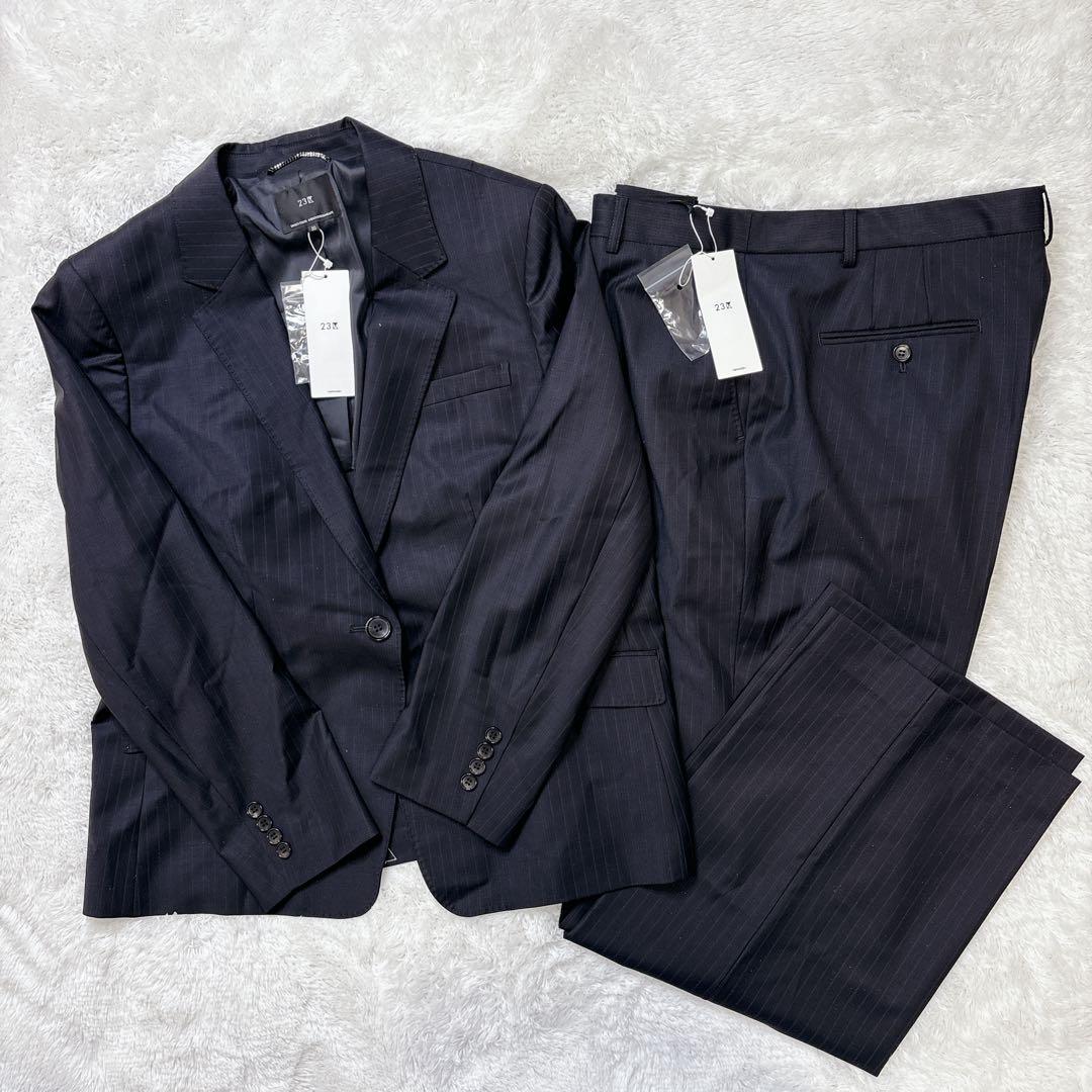 【新品タグ付】23区 セットアップスーツ（ジャケット＋パンツ）ネイビーサイズ50