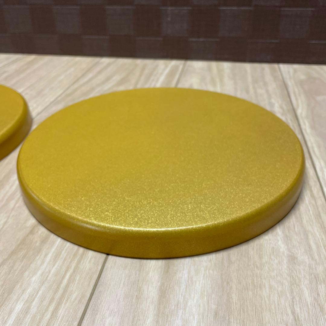 雛人形　桃の節句　親王台　丸型台　金色