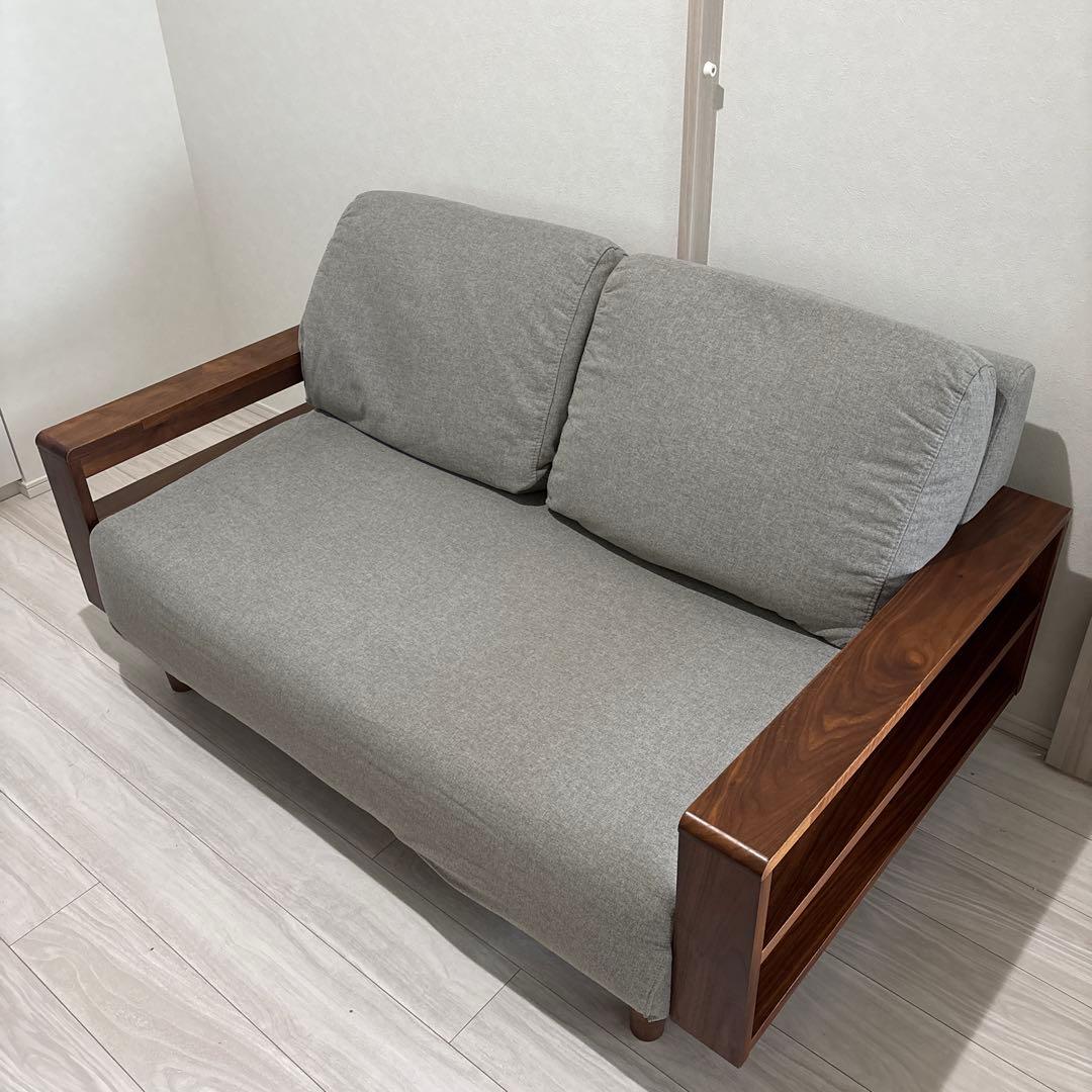 2人掛けソファ Nicole 木製フレーム カバー二種