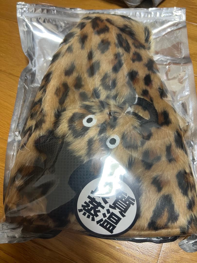 【良質蒸温 ベストサウナハット】豹柄フェイクファー&メッシュ君 セット