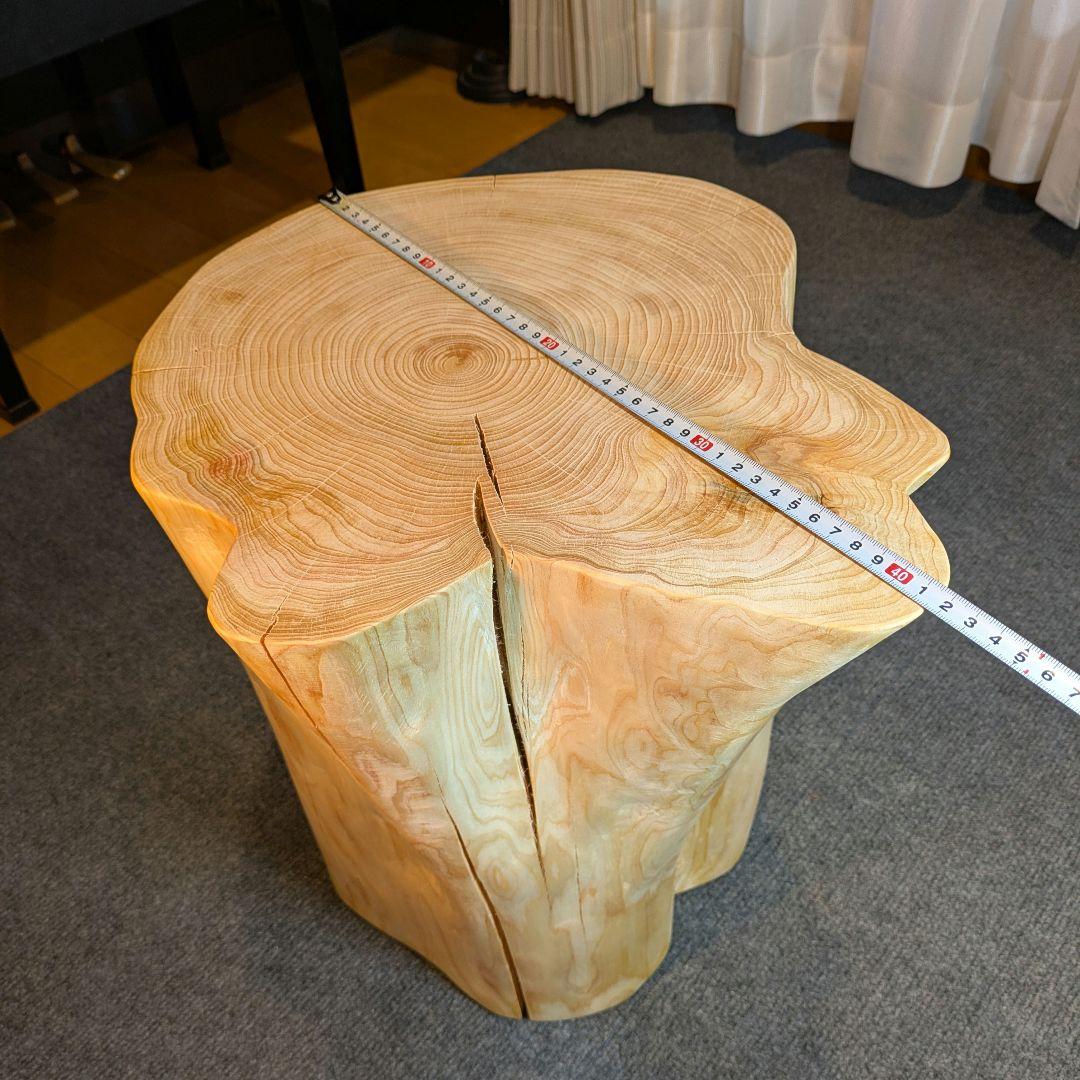 3104　檜⑤　切り株　丸太　椅子　 スツール　高さ約42㎝