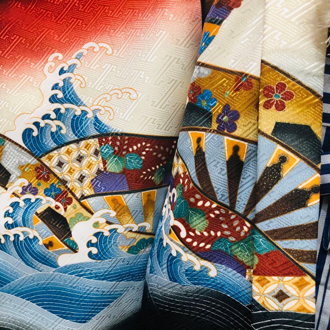 七五三五歳‼️完全️フルセット美品❤️新作黒×赤鷹煌びやか❤️家からは一切なし