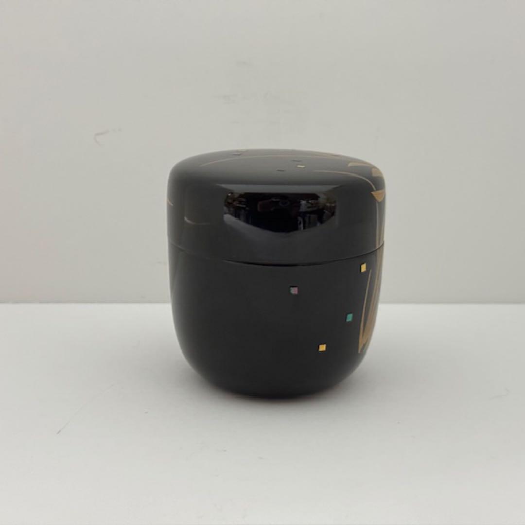 茶道具 輪島 浜崎貞鳳 蘭蒔絵棗 共箱 茶道