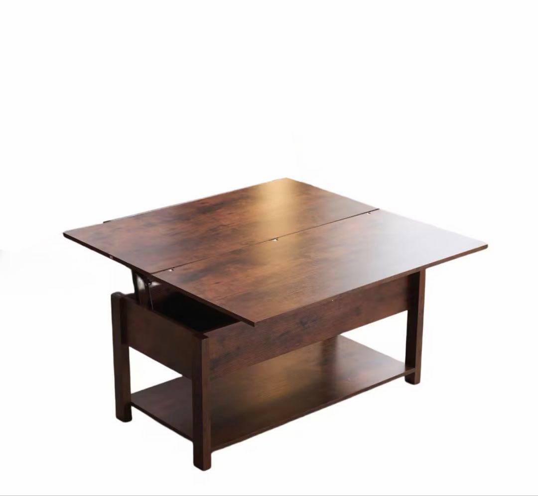 テーブル　リビングテーブル　拡張可能　高さ調整　昇降式　ローテーブル