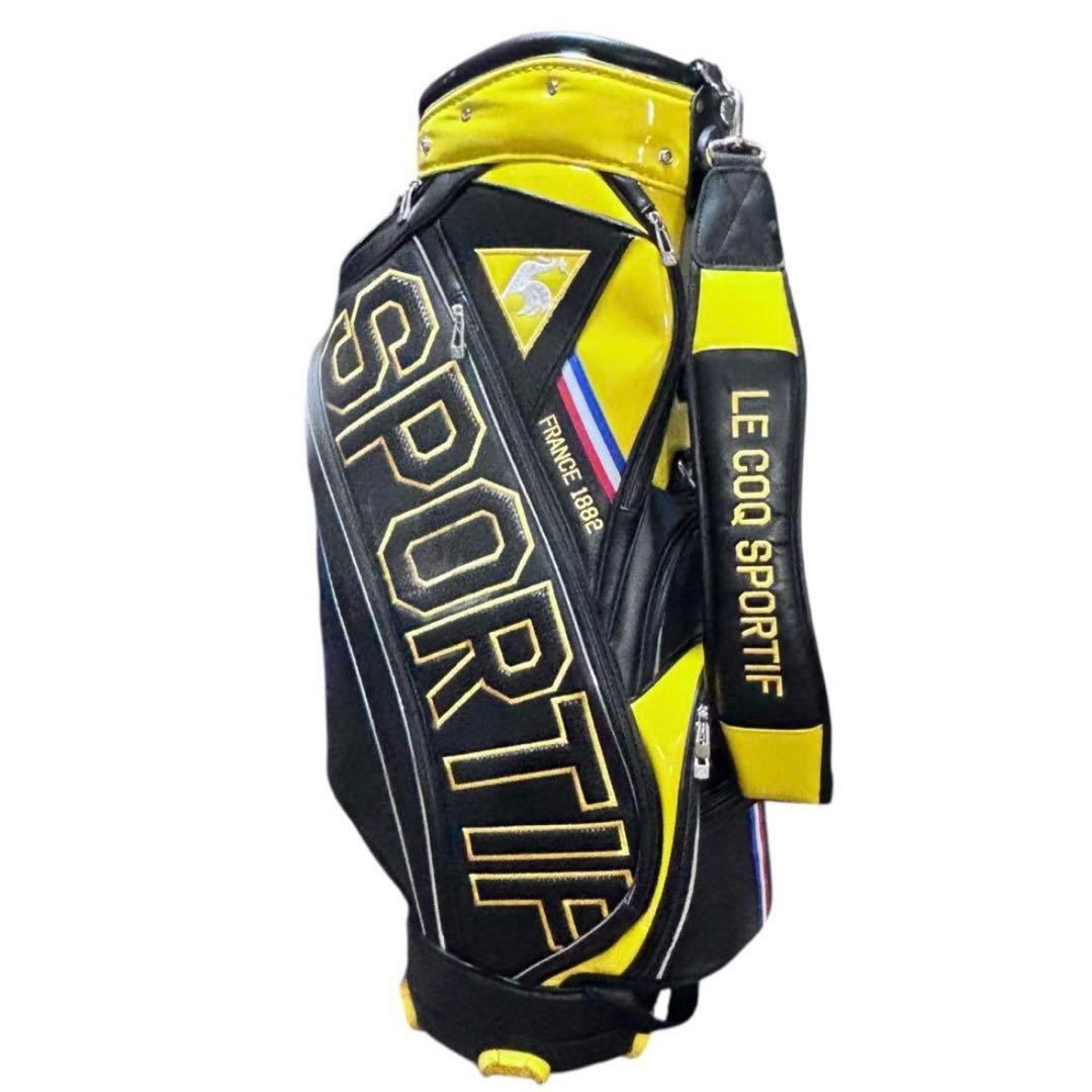 LE COQ SPORTIF キャディバッグ イエロ- 9.5型 トリコロール