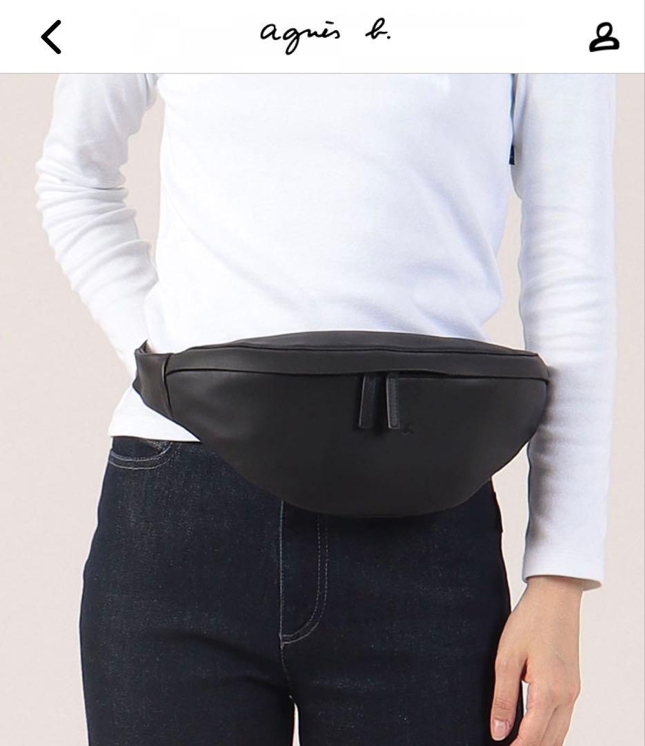 agnès b. レザーウエストポーチ PeterPAH02Z－08