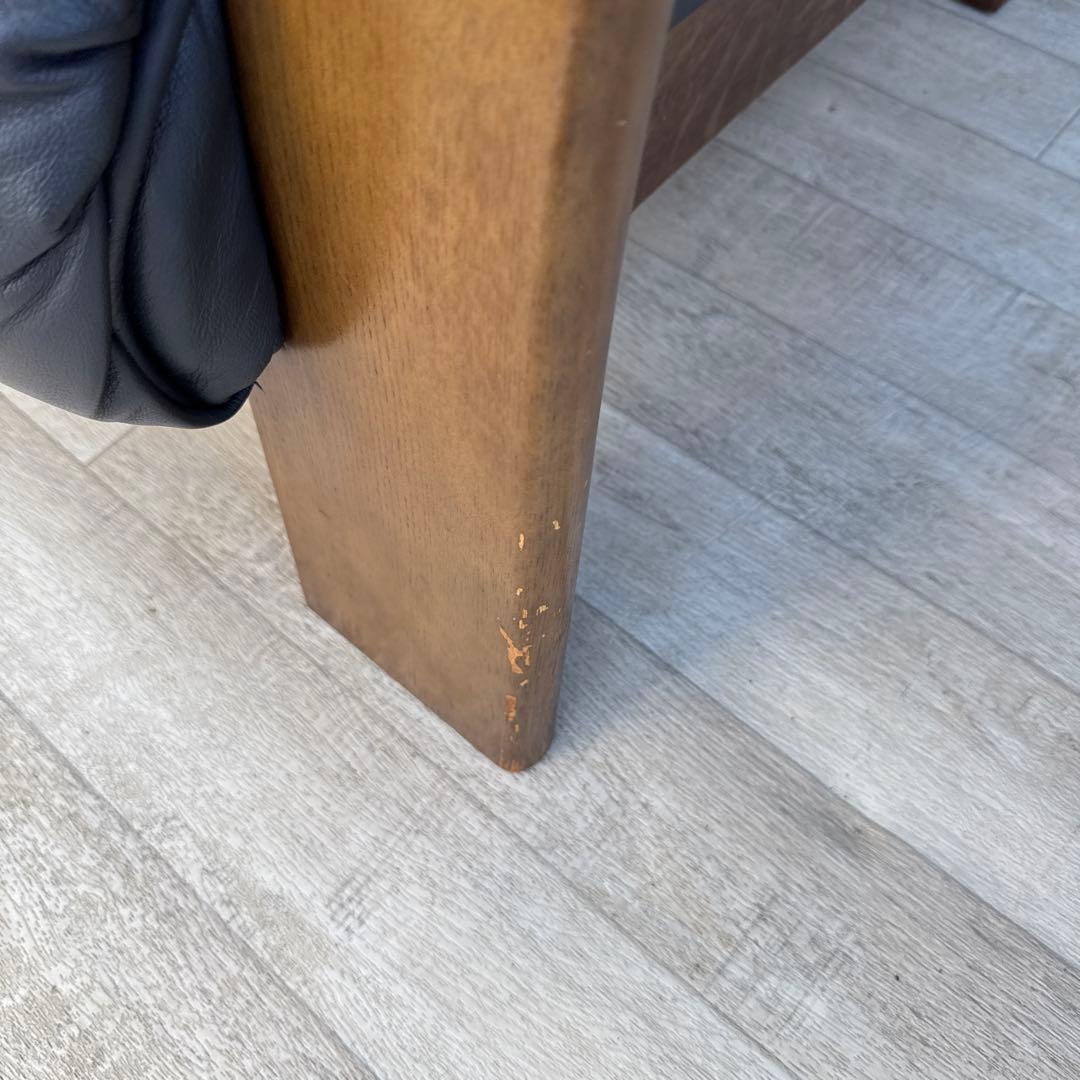 飛騨産業　ヴィンテージ 本革　1人掛けソファ　シングルソファ　キツツキ　②