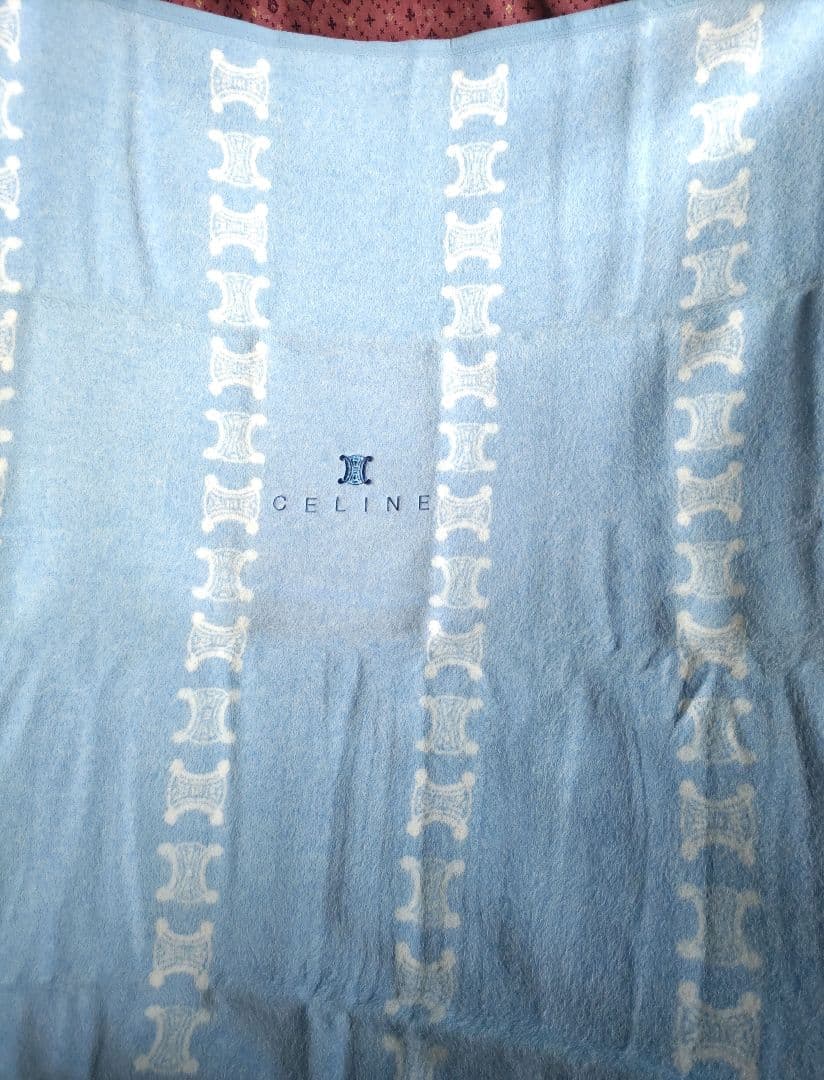 セリーヌ　マカダム　ピュアニューウール毛布 　新毛100％　ペア２枚　状態要確認