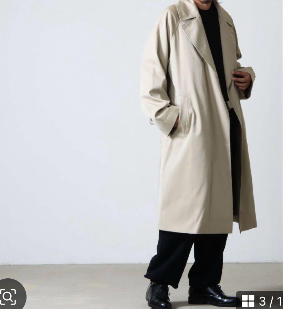 専用22aw comoli タイロッケンコート カシミヤライナー3 ベージュ