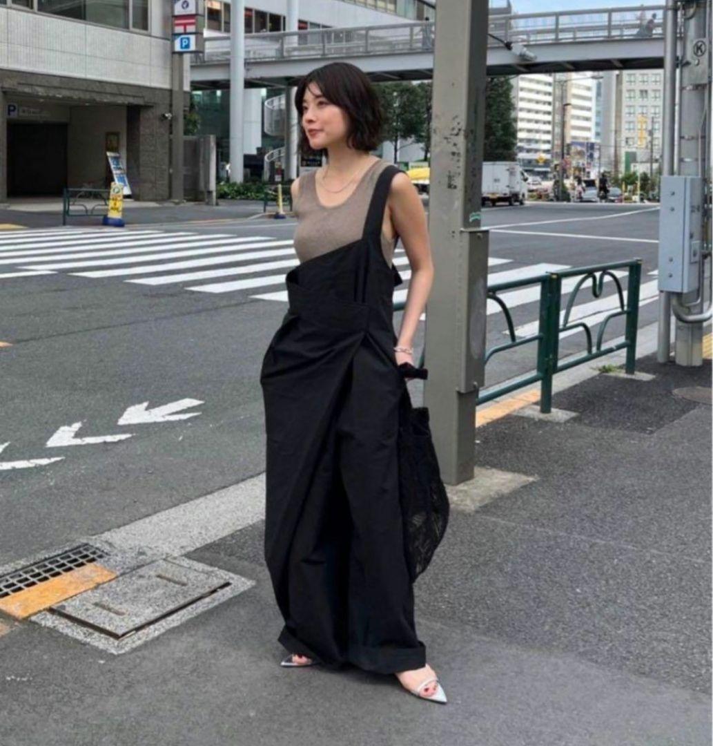 新品　2024SS etre tokyo ワンショルダーラップワイドパンツ