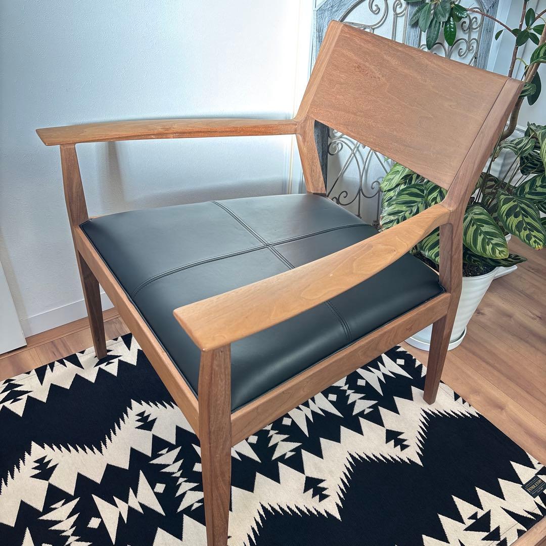 time&style ナイトフライ ラウンジチェア　ウォルナット　アームチェア②