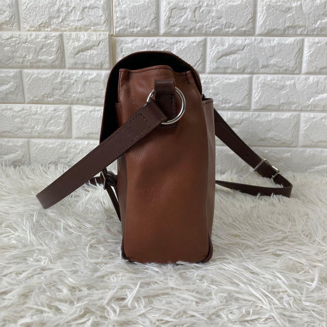 SOMES SADDEL✨極美品　メッセンジャーバッグ　スクエア　レザー　金具