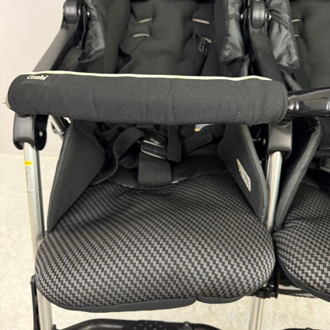 【美品】Combi コンビ　2人乗り　ツインスピン　双子 ベビーカー 62-2