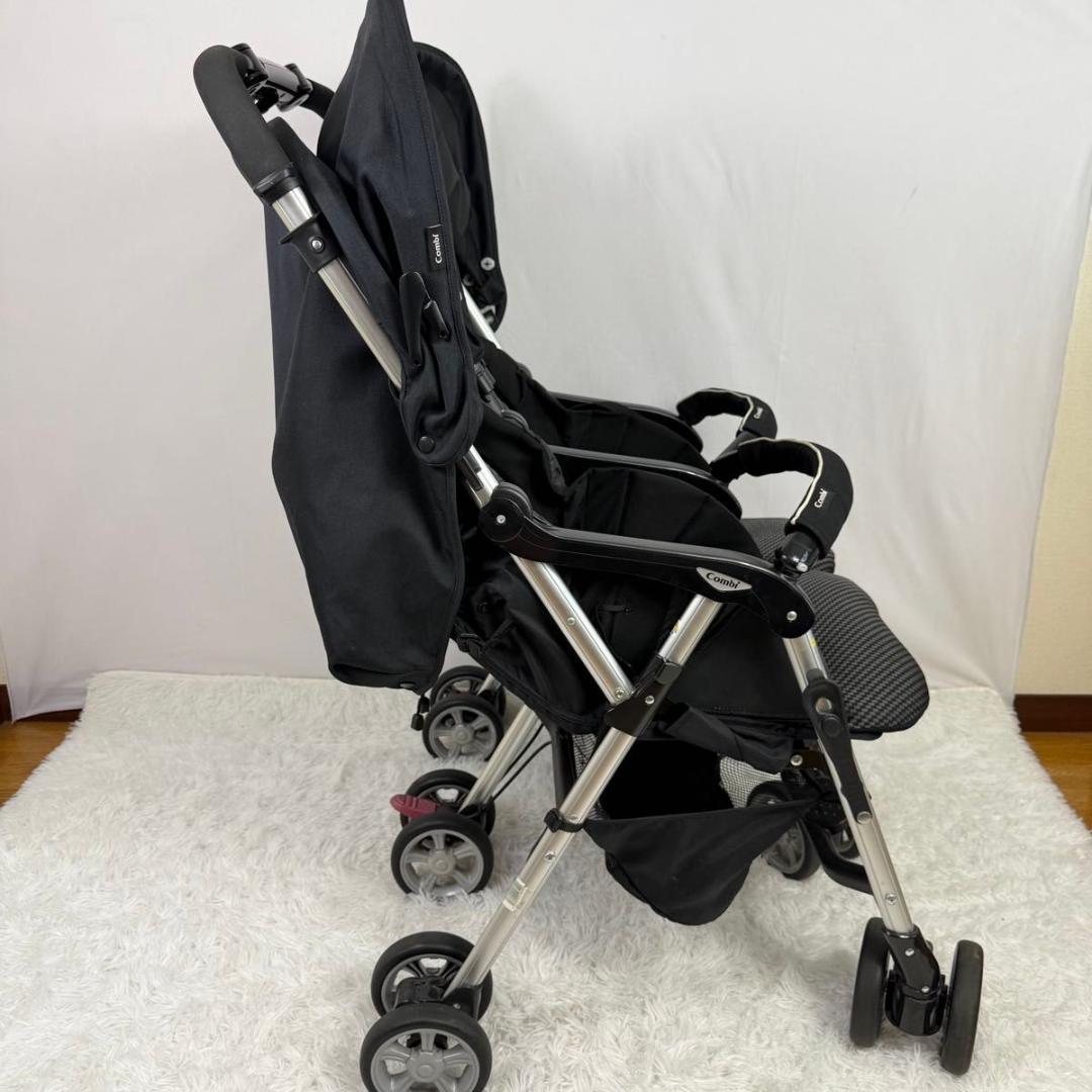 【美品】Combi コンビ　2人乗り　ツインスピン　双子 ベビーカー 62-2