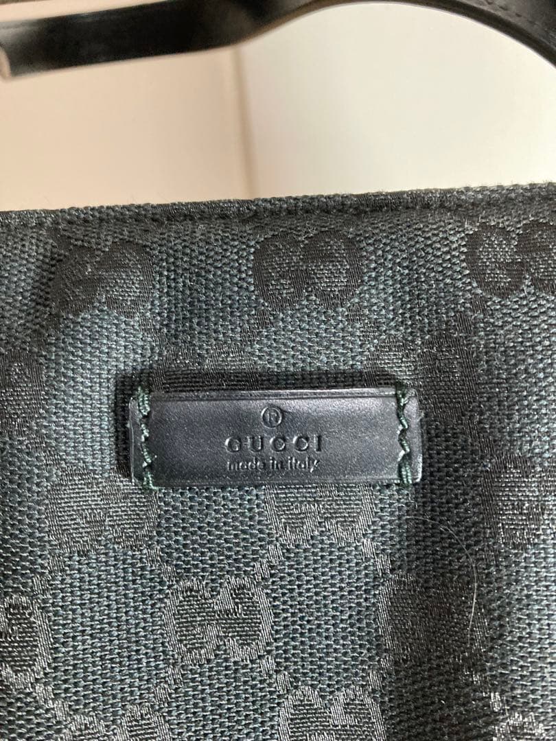 ☆GUCCI☆ 大型トートバック　GG柄　ブラック　キャンパスレザー