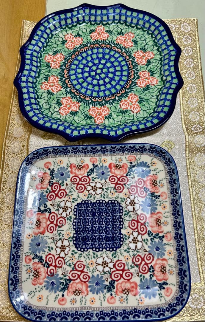 ポーリッシュポタリー　大皿　2枚セット