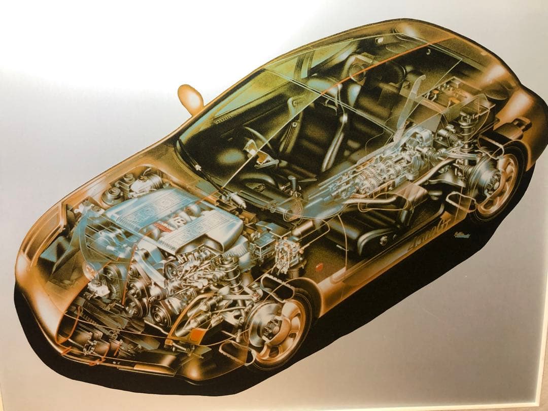 激レア！　幻の車トヨタ4500GT -テクニカルアート-猪本義弘自動車構造画