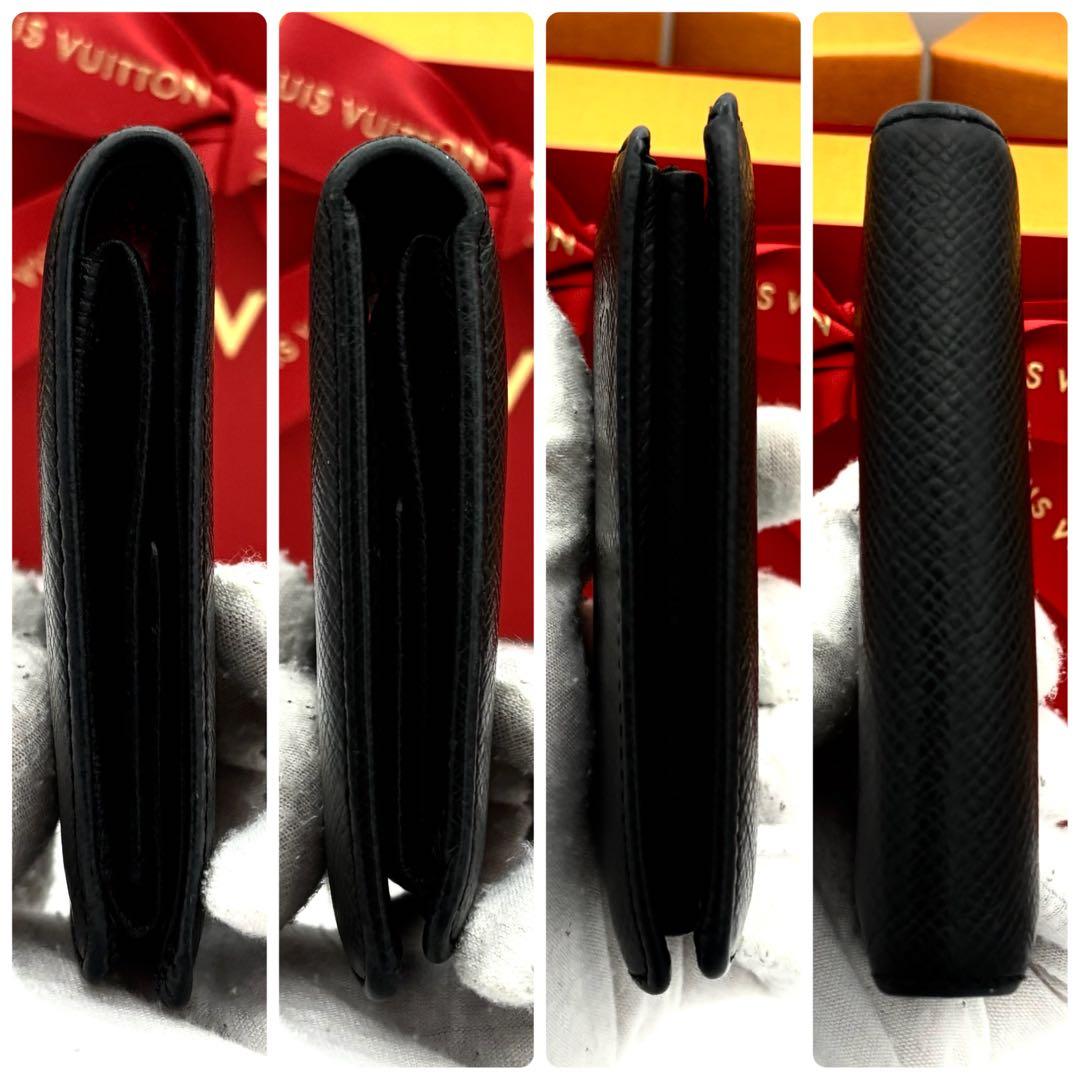 ☆美品☆ルイヴィトン 折り財布 ポルトビエ3カルトクレディ タイガ ブラック 黒