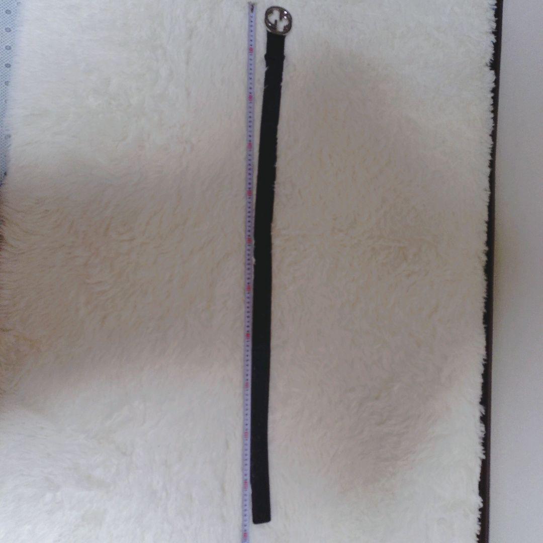 GUCCI レザーベルト 黒 GGロゴ 総柄 メンズ