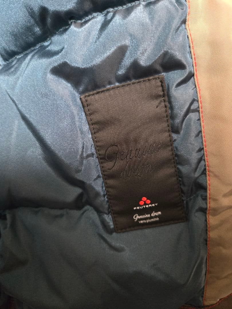 PEUTEREYベージュダウンジャケット ファー付き サイズ42（L）