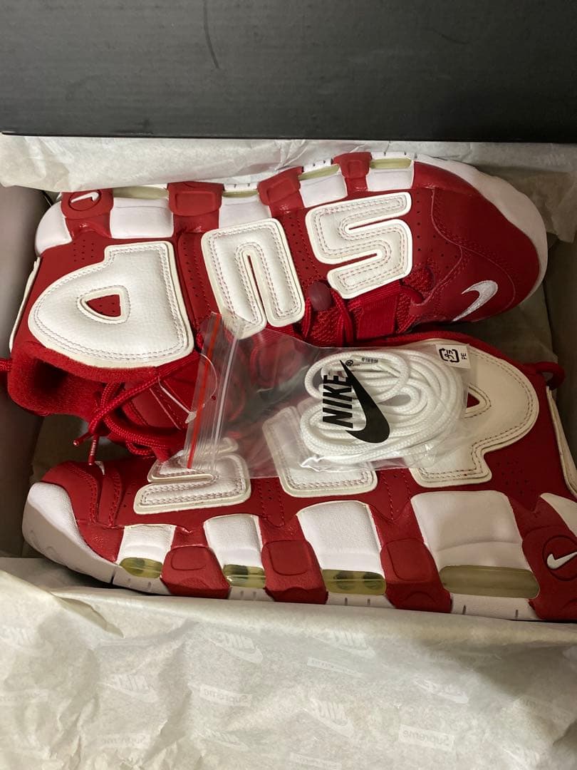 Nike Supreme Air More Uptempo レッド