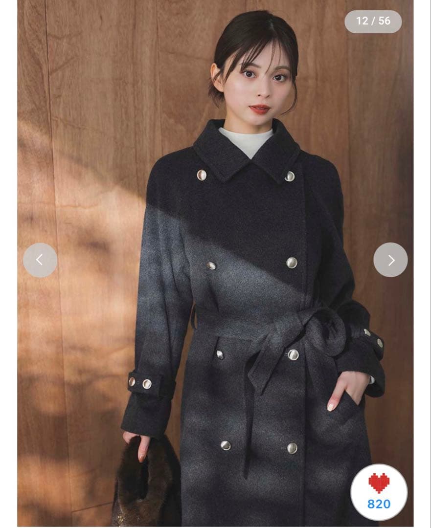 2025AW SNIDEL ウールカシミヤスタンドカラーコート