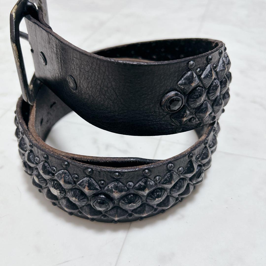 HTC ブラックピラミッドスタッズベルト 36/90