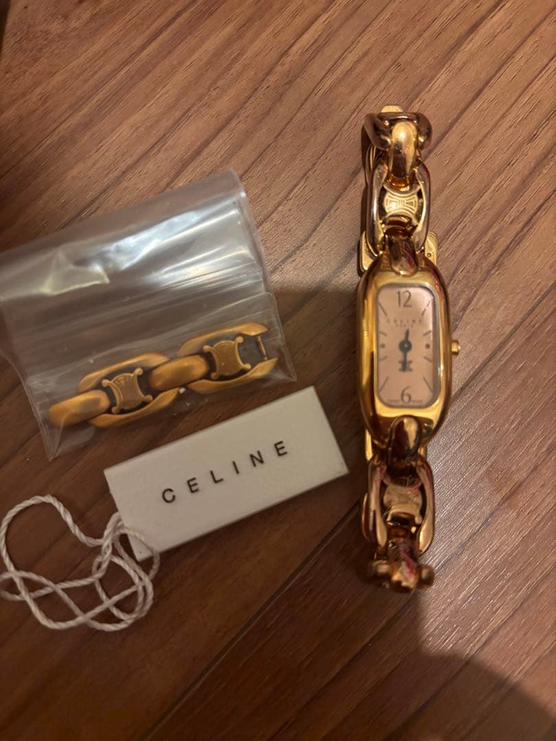 CELINE ゴールド アナログ腕時計