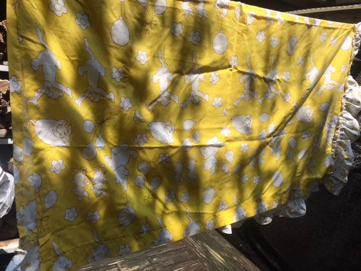 クマのプーさん カーテン 2枚 イエロー アメリカンヴィンテージ