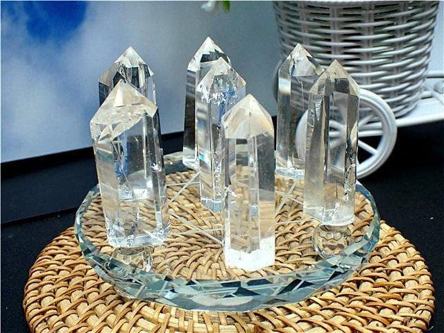 AAA級★天然レインボー水晶六角柱七星陣B87B7/199B06A