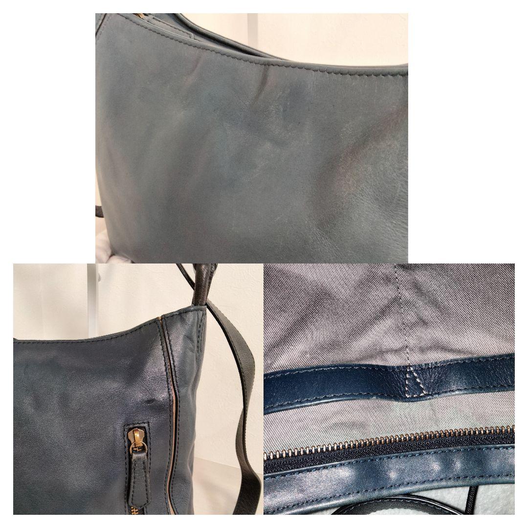 マザーハウス ヨゾラ M 2way ショルダーバッグ リュック レザー ネイビー