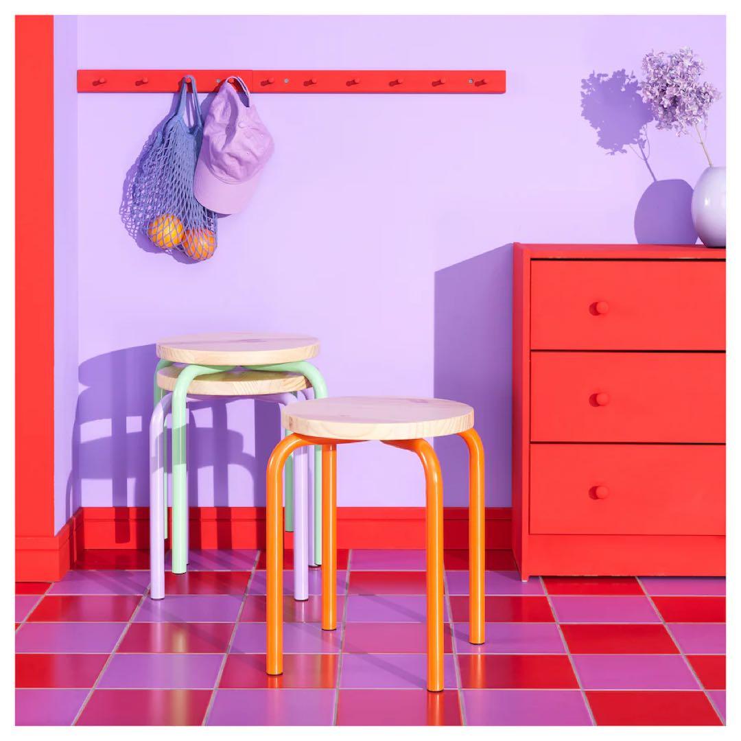 イケア IKEAドムステンスタッキングスツール60アルテックArtek 3セット