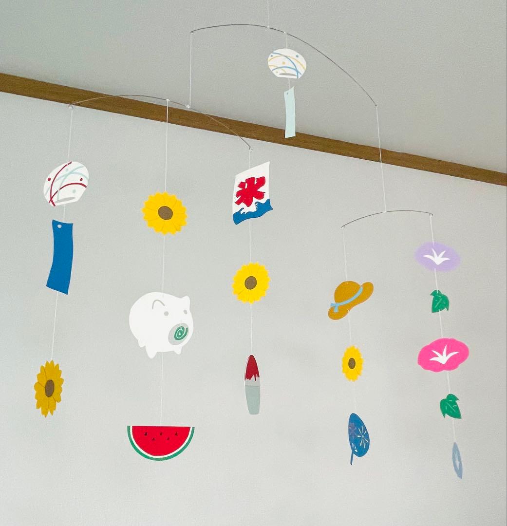 【たかこ】モビール6点 ❤︎鶴/富士山/梅/松❤︎クジラ❤︎お月見❤︎カモメ❤︎ 他