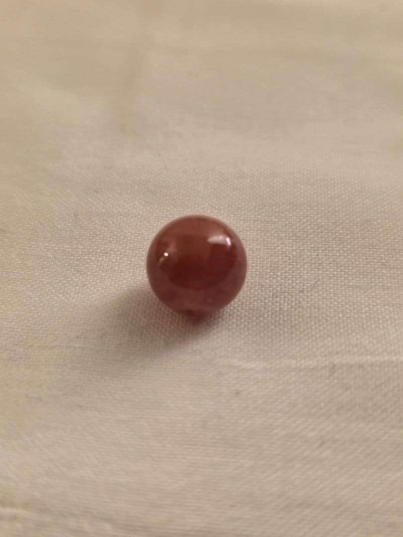 【極美・大人ピンク】天然ストロベリークォーツ 13mm　レピドクロサイト/高密度