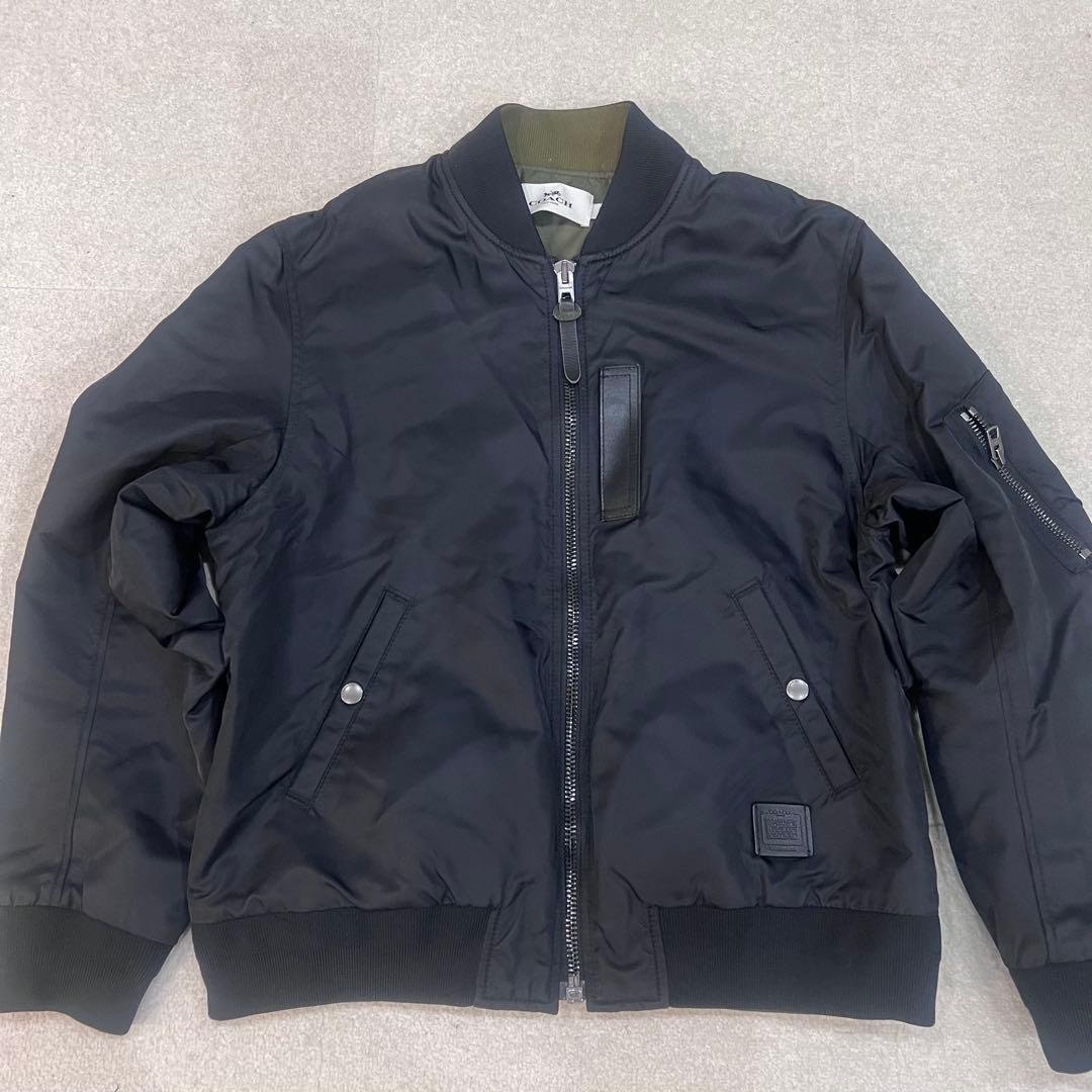 専用　COACH コーチ　リバーシブル　ブラック MA-1ジャケット　L