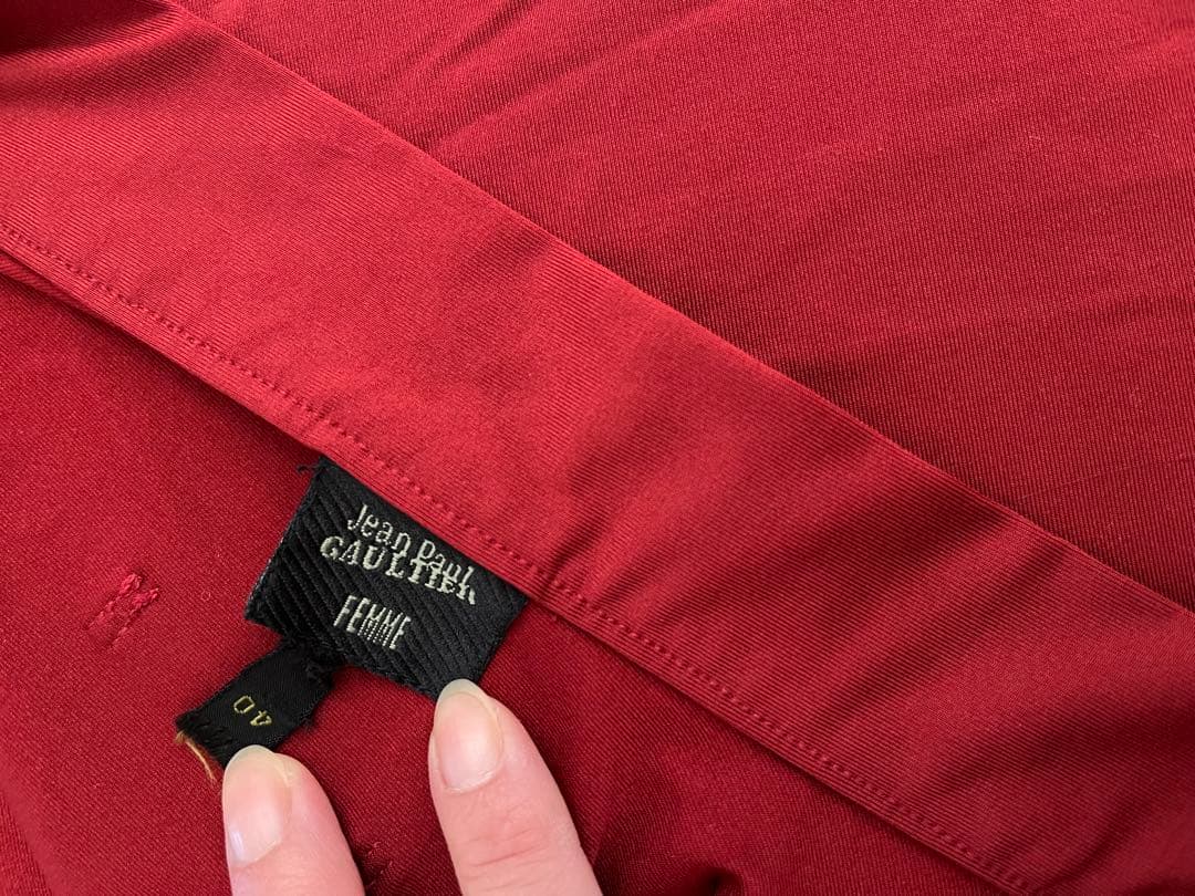 【SALE】Jean Paul Gaultier バーガンディ フレアスカート