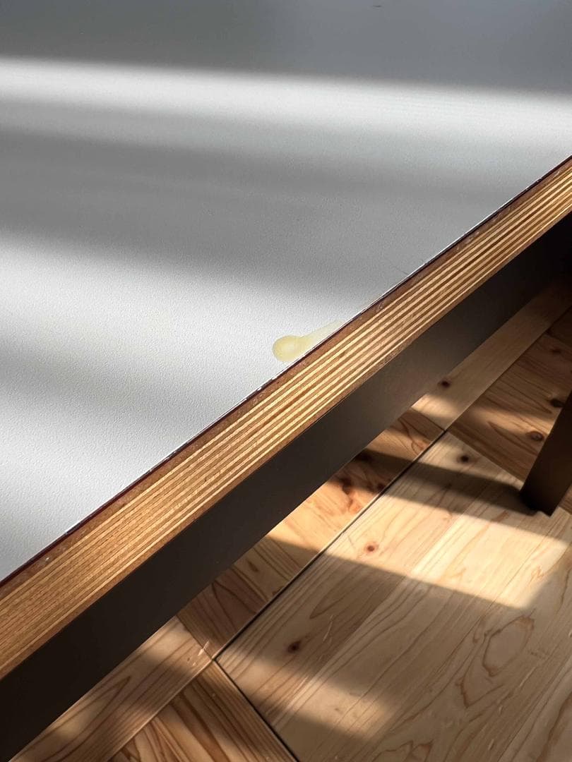 CIBONE シボネ テーブル 机 ホワイトとネイビーのリバーシブル