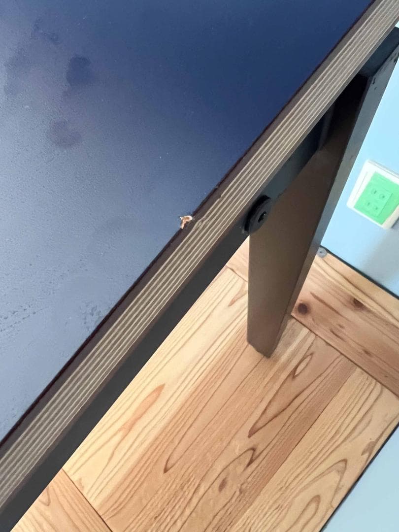 CIBONE シボネ テーブル 机 ホワイトとネイビーのリバーシブル