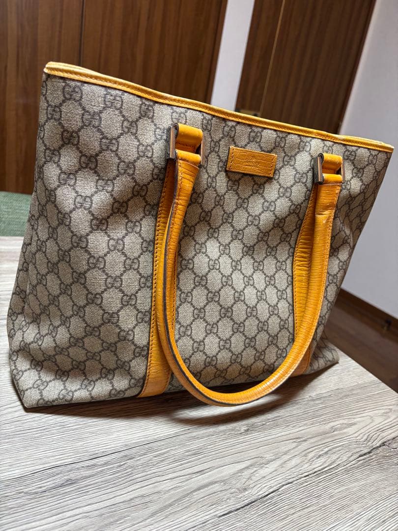 【希少色】 Gucci グッチ GGスプリーム PVC レザー トートバッグ