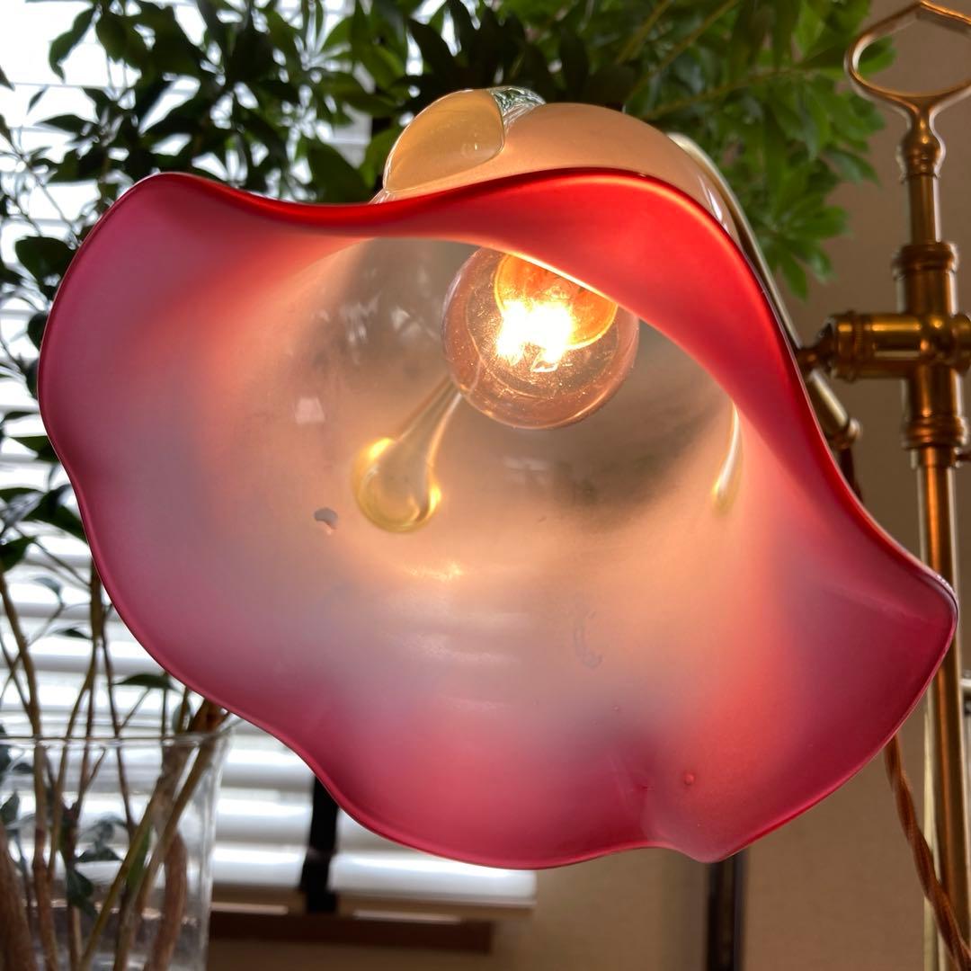 イギリス　1920年　ヴァセリン（ウラン）　ランプシェード　オパールセント