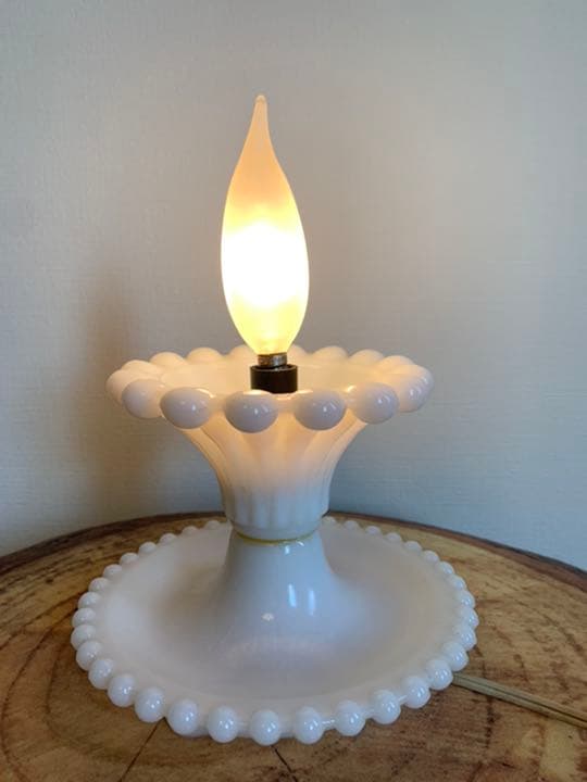 アンティーク　ミルクガラス　ライト