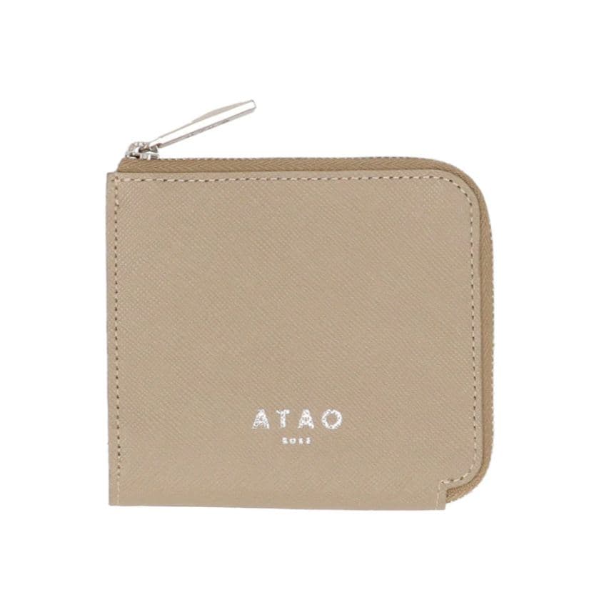 ATAO チェス ミニ財布 サンドベージュ